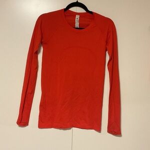 lululemon athletica Vibrant Red Long Sleeve Top